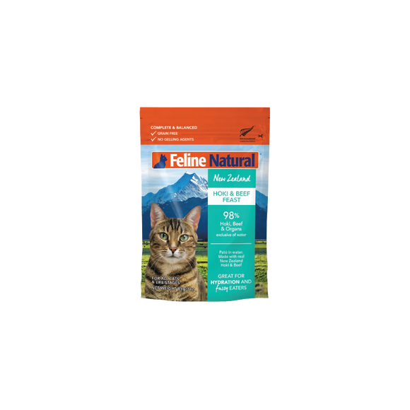 Feline Natural Hoki & Beef Feast Pouch for Cats