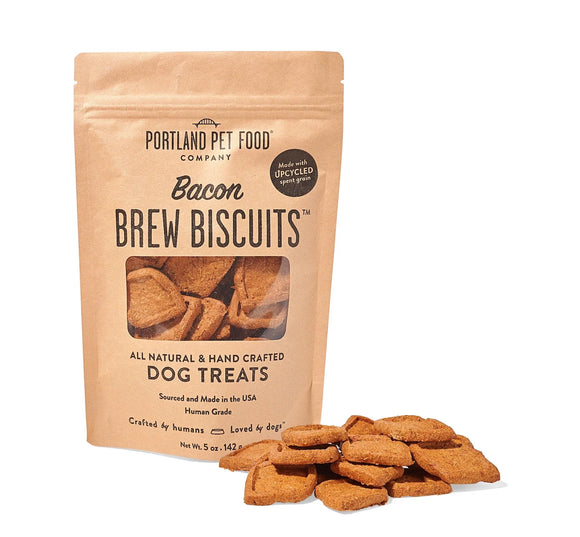 Portland Pet Food Company Bacon Brew Biscuits Grain Free Crunchy Treats For Dogs