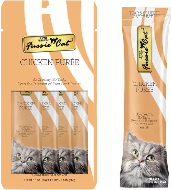 Fussie Cat Chicken Puree Grain Free Wet Treats For Cats