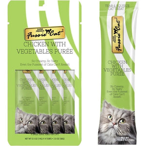 Fussie Cat Chicken And Vegetables Puree Grain Free Wet Treats For Cats