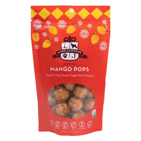Lord Jameson Mango Pops Mango Peanut Butter Organic Treats For Dogs