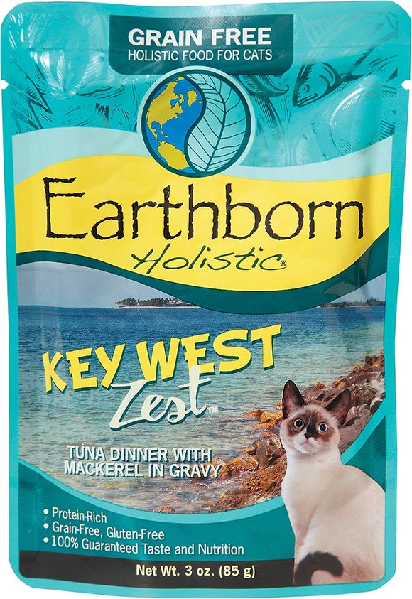 Earthborn Holistic Key West Zest Tuna Dinner with Mackerel In Gravy Grain Free Wet Food For Cats