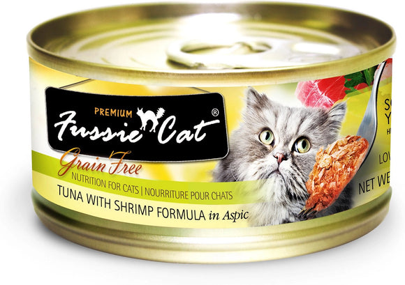 Fussie Cat Premium Tuna And Shrimp In Aspic Recipe Grain Free Wet Food For Cats