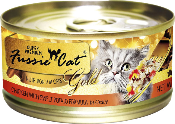 Fussie Cat Super Premium Chicken And Sweet Potato Formula In Gravy Recipe Grain Free Wet Food For Cats