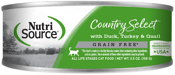 Nutrisource Country Select With Duck Turkey And Quail Recipe Grain Free Wet Food For Cats