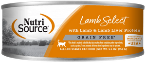 Nutrisource Lamb And Lamb Liver Select Recipe Grain Free Wet Food For Cats