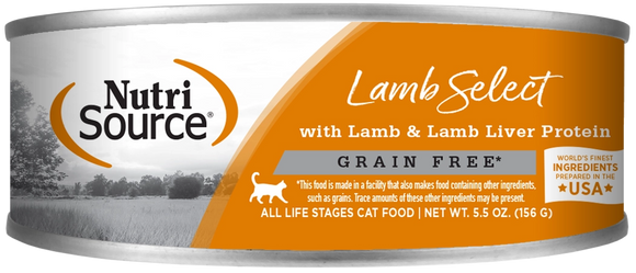 Nutrisource Lamb And Lamb Liver Select Recipe Grain Free Wet Food For Cats