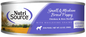 Nutrisource Small Medium Puppy Chicken And Brown Rice Formula Grain Inclusive Wet Food For Dogs