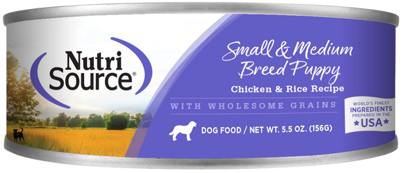 Nutrisource Small Medium Puppy Chicken And Brown Rice Formula Grain Inclusive Wet Food For Dogs