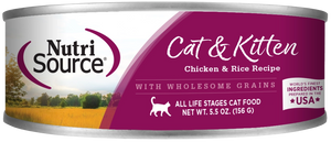 Nutrisource Chicken Brown Rice Formula Grain Inclusive Wet Food For Cats