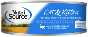 Nutrisource Chicken Turkey And Lamb Fish Formula Grain Inclusive Wet Food For Cats