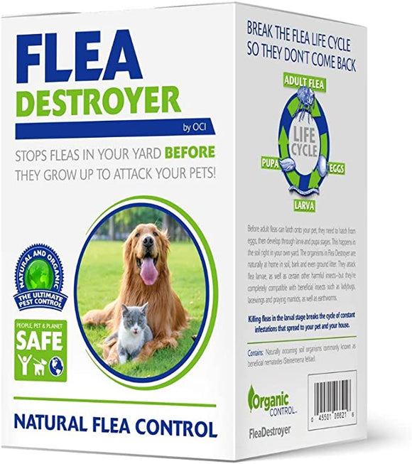Flea Destroyer Beneficial Nematodes for Organic Natural Lawn & Garden Flea Control