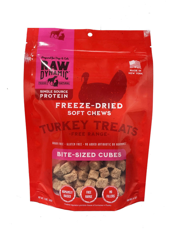 Raw Dynamic Turkey Freeze Dried Treats For Dogs And Cats