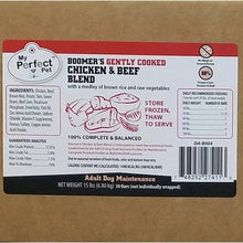 My Perfect Pet Boomers Chicken Beef Blend Gently Cooked Frozen Food For Dogs