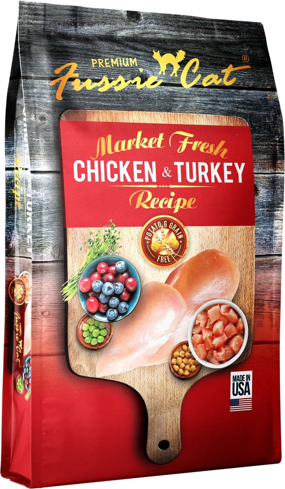Fussie Cat Market Fresh Chicken And Turkey Recipe Grain Free Dry Food For Cats