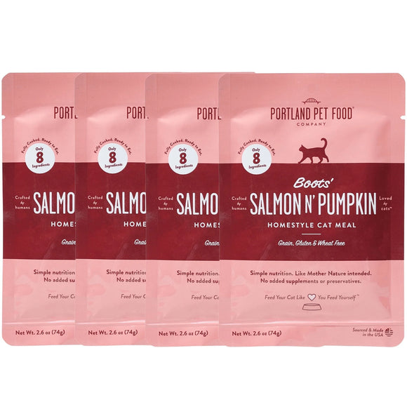 Portland Pet Food Company Boots Salmon And Pumpkin Homestyle Meal Grain Free Wet Food For Cats