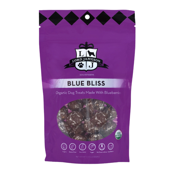 Lord Jameson Blue Bliss Wild Blueberries Coconut Organic Treats For Dogs