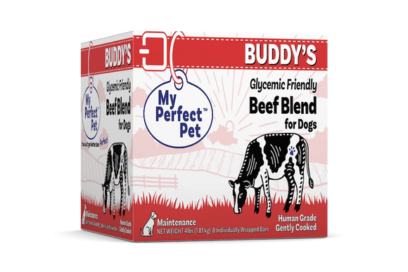 My Perfect Pet Buddys Glycemic Friendly Beef Blend Grain Free Frozen Food For Dogs