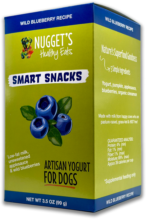Nugget's Healthy Eats Smart Snacks - Wild Blueberry Artisan Yogurt for Dogs