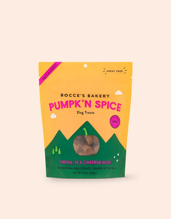 Bocce's Bakery Pumpkin Spice Soft Chewy Treats For Dogs
