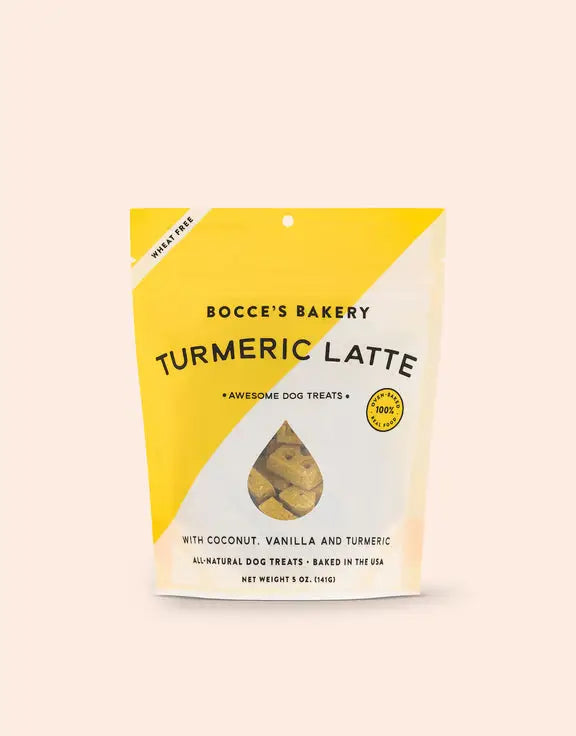 Bocce's Bakery Turmeric Latte Biscuits Crunchy Treats For Dogs