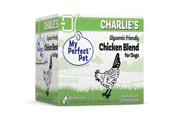 My Perfect Pet Charlies Glycemic Friendly Chicken Blend Grain Free Frozen Cooked Food For Dogs