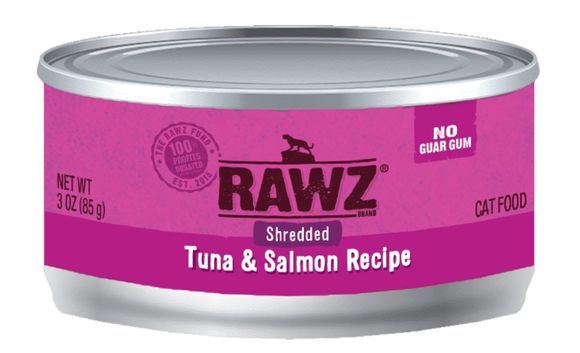Rawz Shredded Tuna And Salmon Canned Grain Free Wet Food For Cats