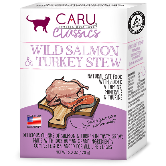 Caru Classics Wild Salmon & Turkey Stew For Cats