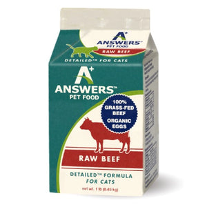Answers Detailed Beef Formula Limited Ingredient Frozen Raw Food For Cats