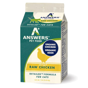 Answers Detailed Chicken Formula Limited Ingredient Frozen Raw Food For Cats