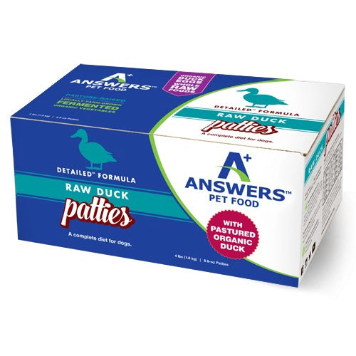Answers Detailed Duck Formula Patties Frozen Raw Food For Dogs