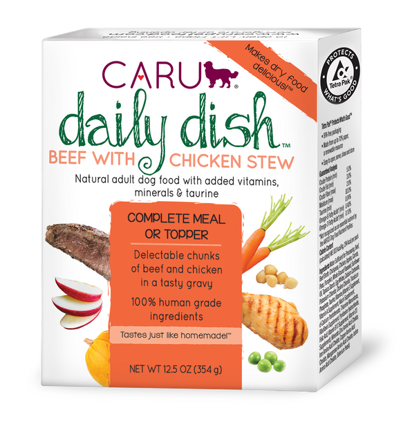 Caru Daily Dish Beef with Chicken Stew For Dogs