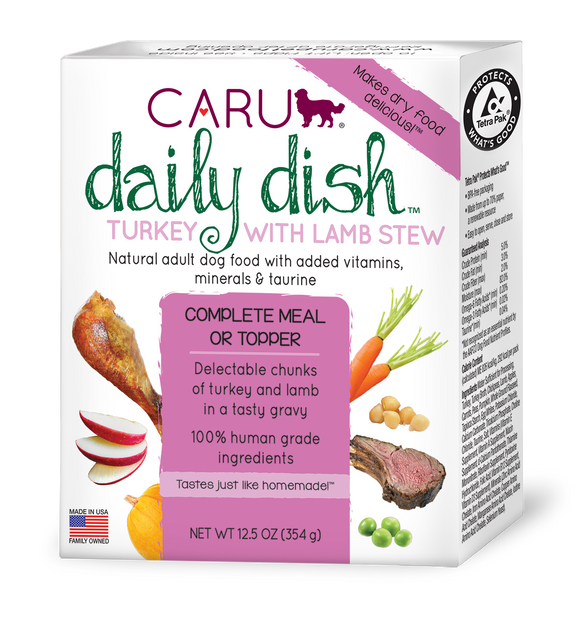 Caru Daily Dish Turkey with Lamb Stew For Dogs