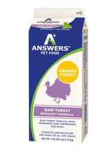 Answers Detailed Turkey Formula Limited Ingredient Frozen Raw Food For Dogs