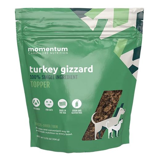 Momentum Turkey Gizzard Topper Freeze-Dried Raw Food For Dog & Cat