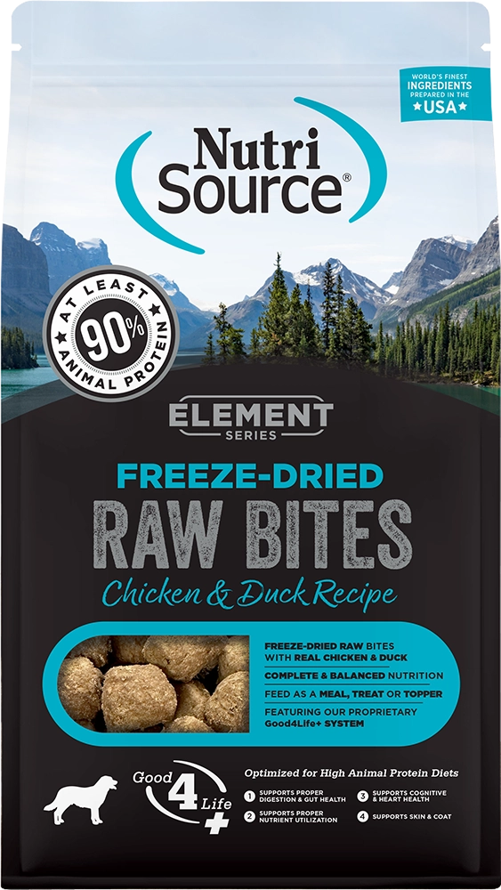 Nutrisource Element Bites With Chicken And Duck Recipe Freeze Dried Raw Food For Dogs