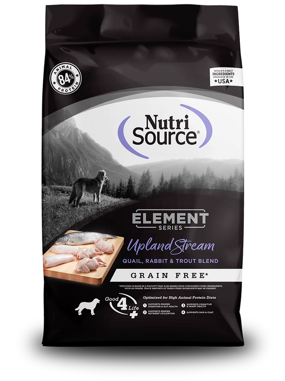 Nutrisource Element Upland Stream With Quail Rabbit And Trout Blend Grain Free Dry Food For Dogs