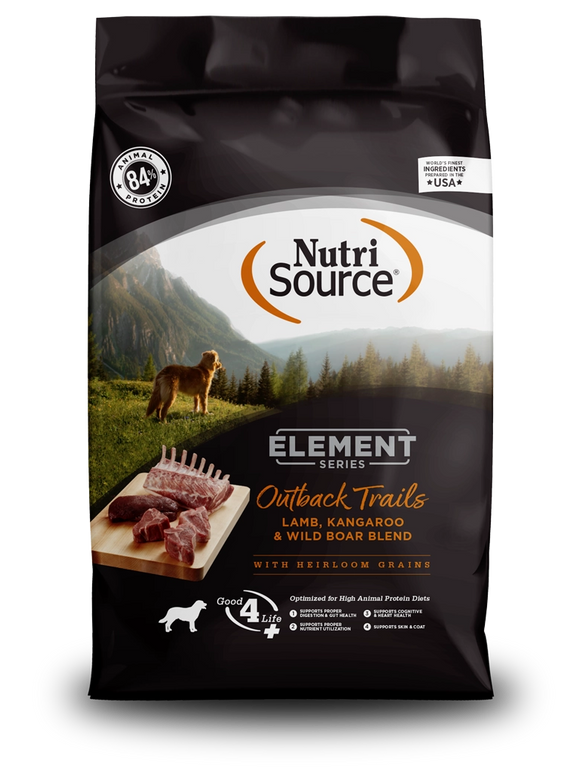 NutriSource Element Outback Trails With Lamb Kangaroo And Wild Boar Blend Grain Inclusive Dry Food For Dogs