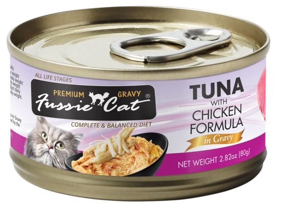 Fussie Cat Premium Tuna And Chicken Formula In Gravy Grain Free Wet Food For Cats