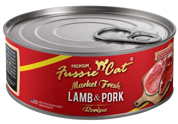 Fussie Cat Premium Market Fresh Lamb and Pork Recipe Grain Free Wet Food For Cats