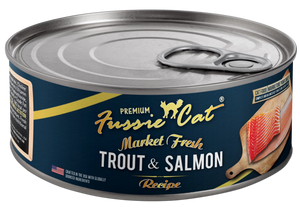 Fussie Cat Premium Market Fresh Trout And Salmon Recipe Grain Free Wet Food For Cats