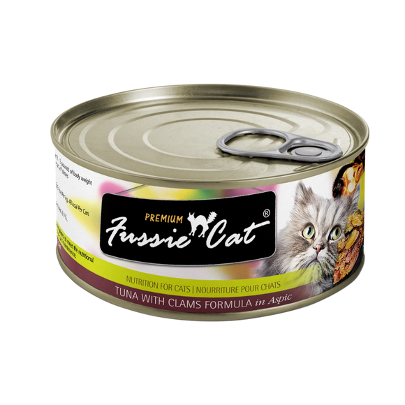 Fussie Cat Premium Tuna And Clams in Aspic Recipe Grain Free Wet Food For Cats