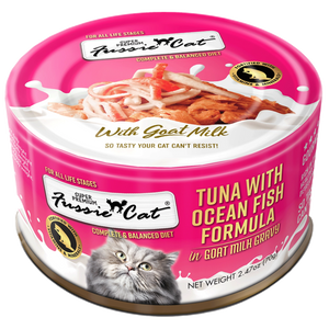 Fussie Cat Premium Tuna And Oceanfish Formula In Goat Milk Gravy Grain Free Wet Food For Cats