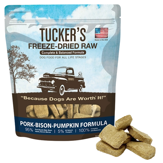 Tucker's Pork Bison Pumpkin Formula Freeze Dried Raw Food For Dogs