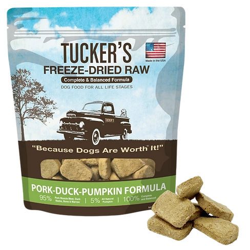 Tucker's Pork Duck Pumpkin Formula Freeze Dried Raw Food For Dogs