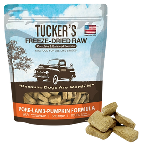 Tucker's Pork Lamb Pumpkin Formula Freeze Dried Raw Food For Dogs