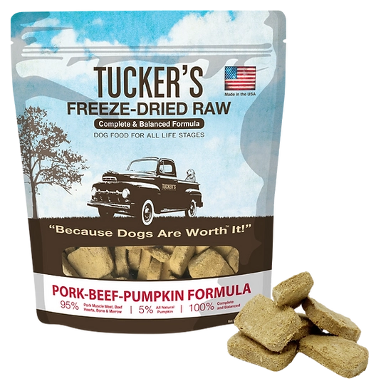 Tucker's Pork Beef Pumpkin Formula Freeze Dried Raw Food For Dogs