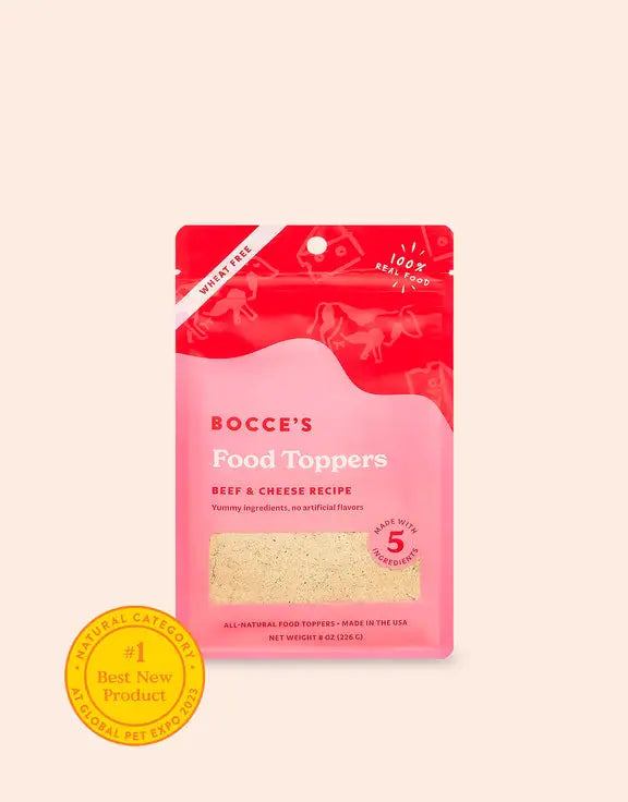 Bocce's Bakery Beef Cheese Food Toppers For Dogs