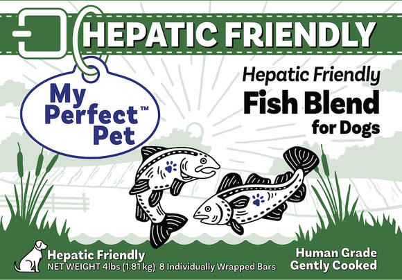 My Perfect Pet Hepatic Friendly Fish Blend Low Copper Grain Free Frozen Cooked Food For Dogs