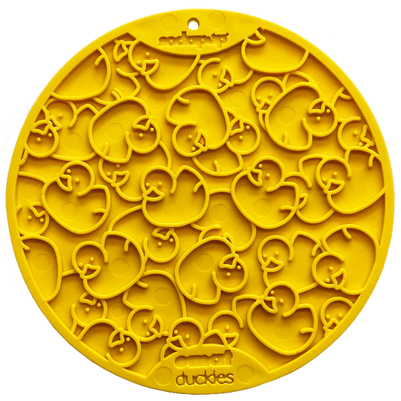 Sodapup Yellow Duckies Lick Mat with Suction Cup